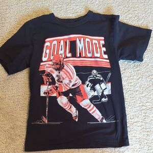 Goal Mode Kids Hockey T-Shirt - Black and Red